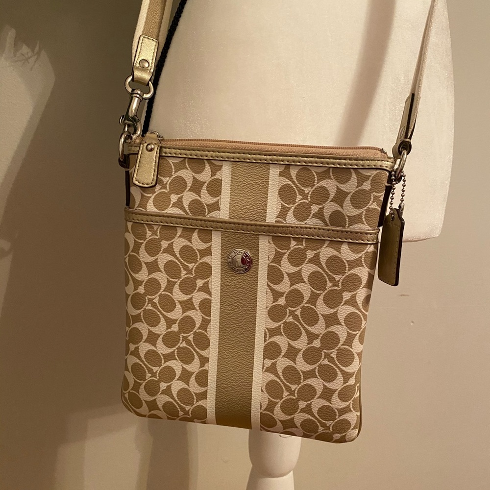 Coach coated canvas crossbody bag